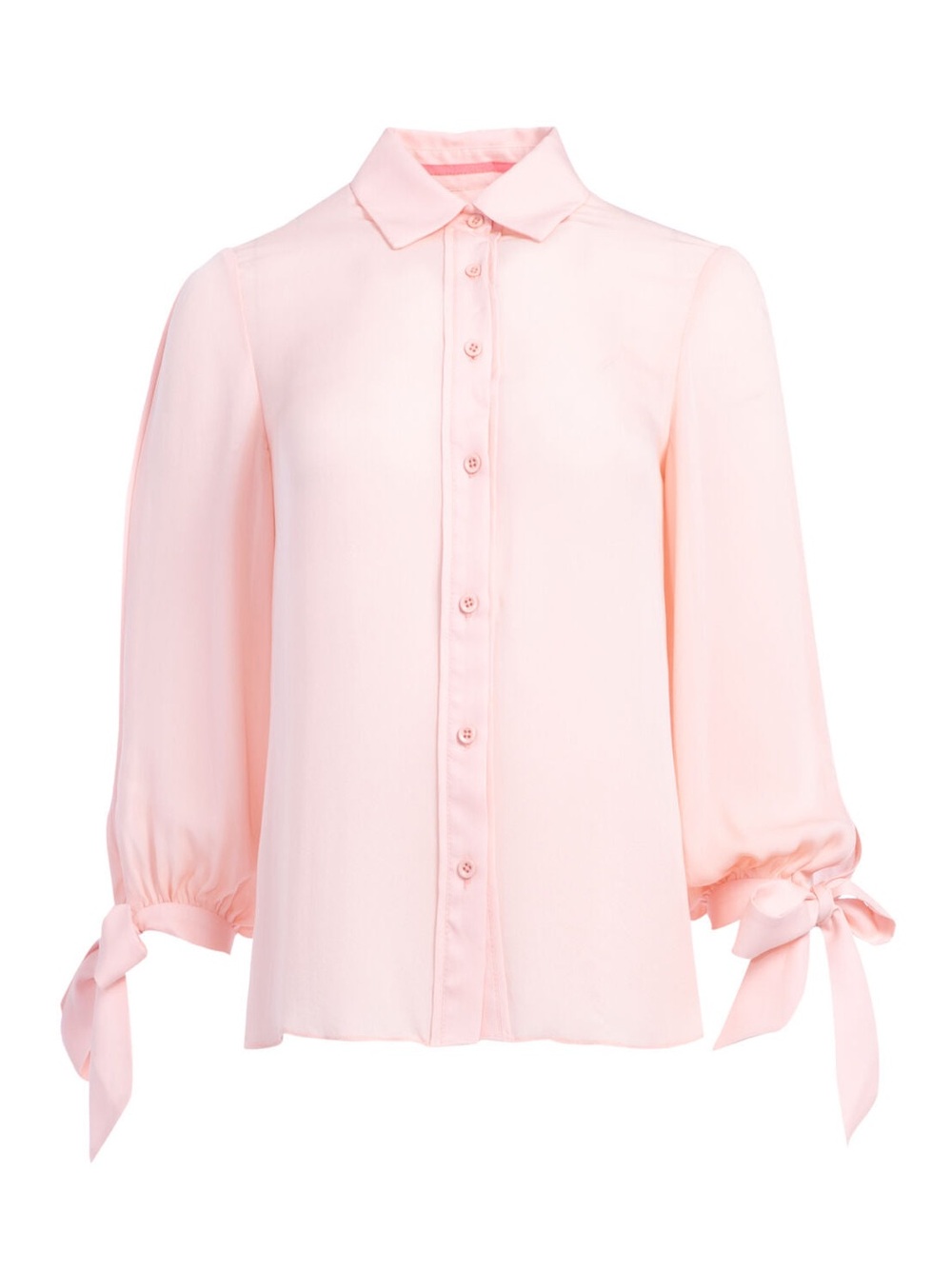 Alice + Olivia Silk SIMON TIE SLEEVE BLOUSE